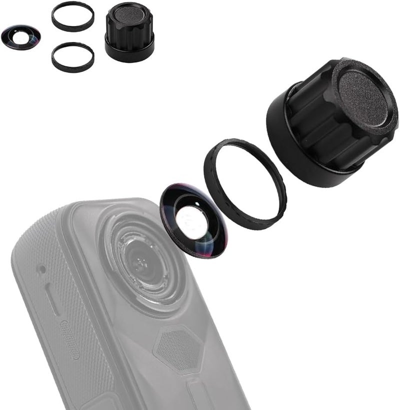 Jakoly Lens Replacement Kit for Insta360 X5, Portbale [1 Pcs] Optical Glass Cover with Removal Tool + 2 Black Base, Easy Installation, Lens Guard Camera Kit for Insta 360 X5 Accessories - Image 1